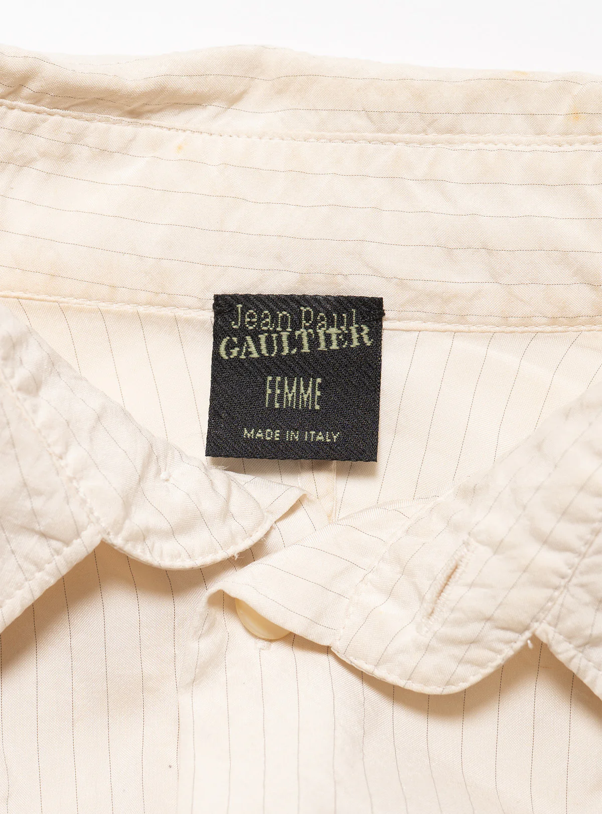 1915-jean-paul-gaultier-pinstripe-dress-button-down-3.webp Jean Paul Gaultier Pinstripe Dress Button Down