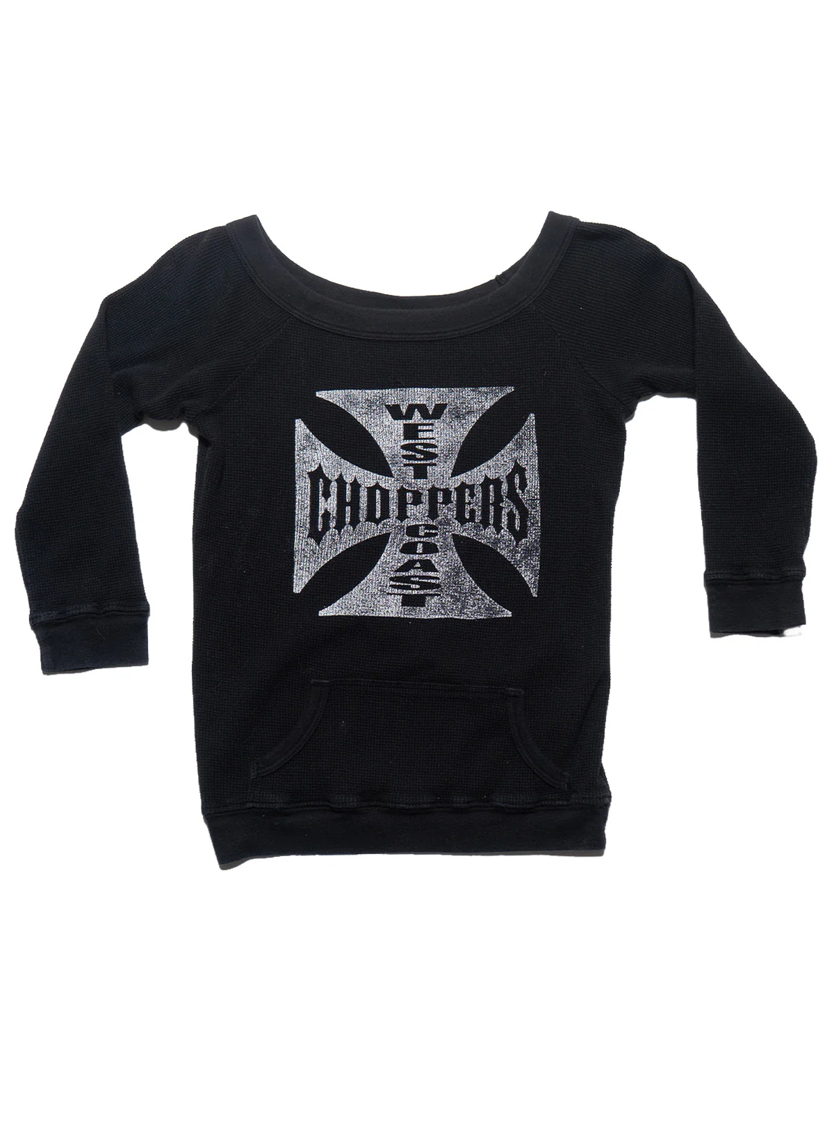 1917-vintage-west-coast-choppers-3-4-sleeve-waffle-top-black-1.webp Vintage West Coast Choppers 3/4 Sleeve Waffle Top Black