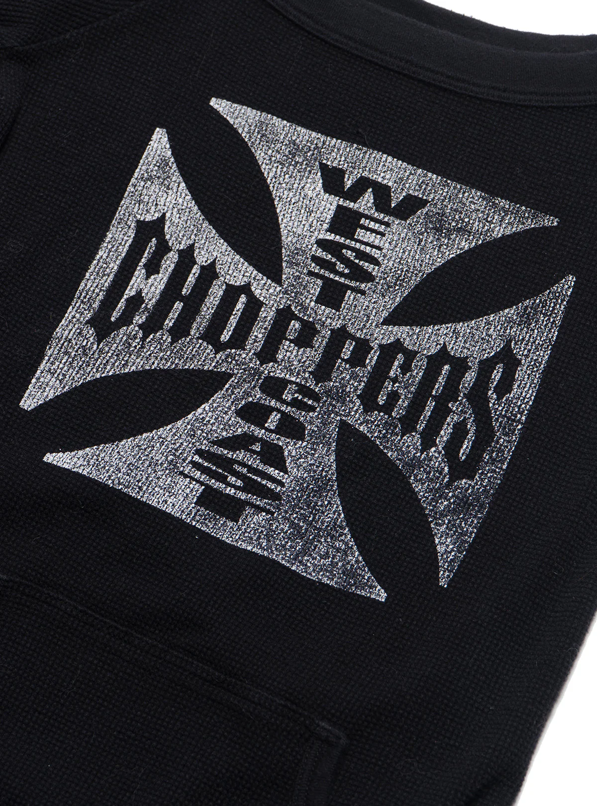 1917-vintage-west-coast-choppers-3-4-sleeve-waffle-top-black-2.webp Vintage West Coast Choppers 3/4 Sleeve Waffle Top Black