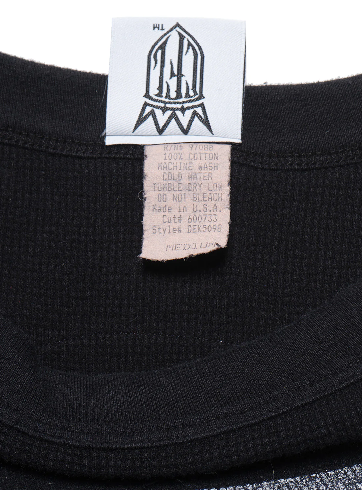 1917-vintage-west-coast-choppers-3-4-sleeve-waffle-top-black-5.webp Vintage West Coast Choppers 3/4 Sleeve Waffle Top Black