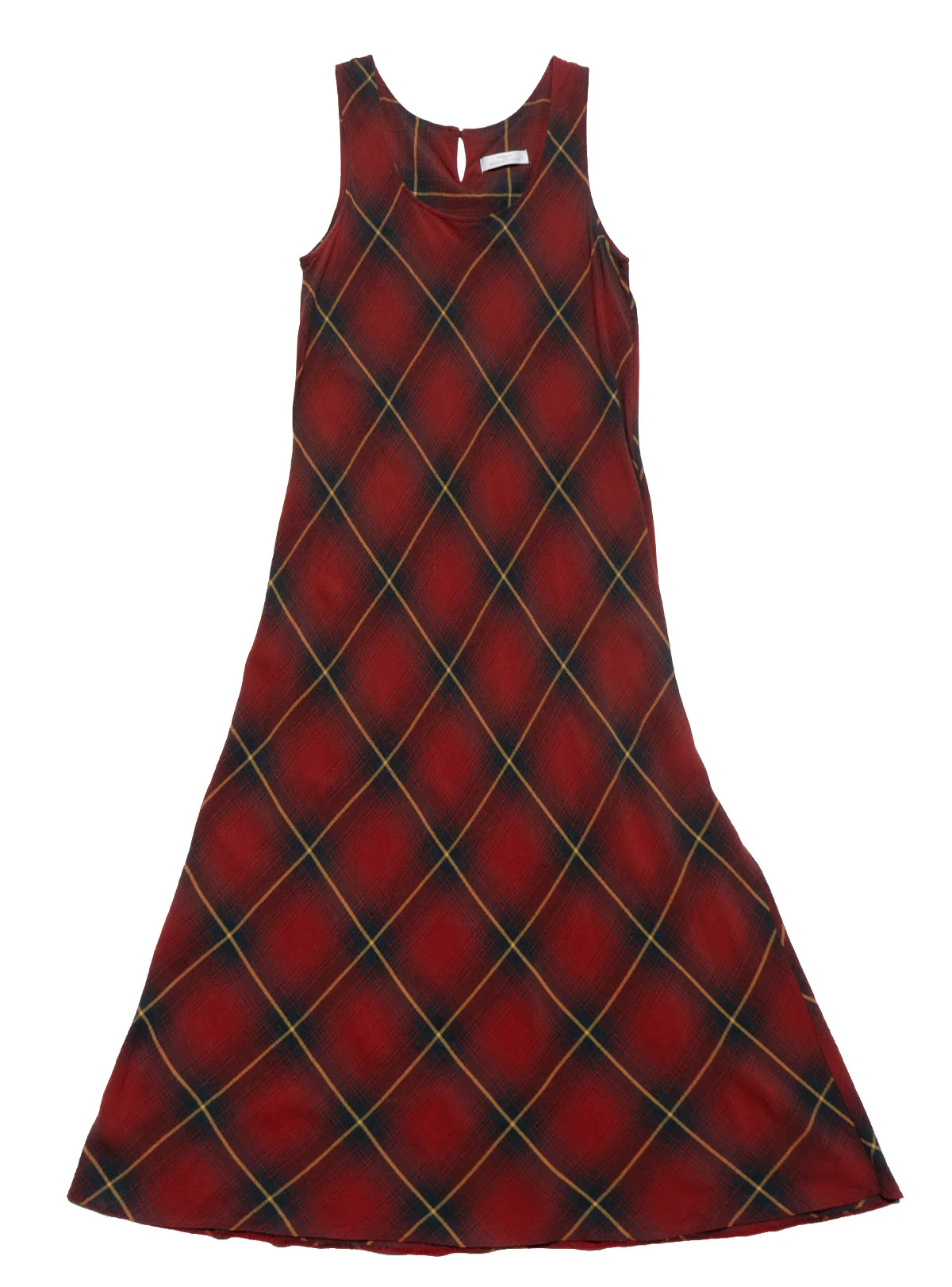 1926-marks-and-spencer-red-plaid-bias-dress-1.webp Marks and Spencer Red Plaid Bias Dress