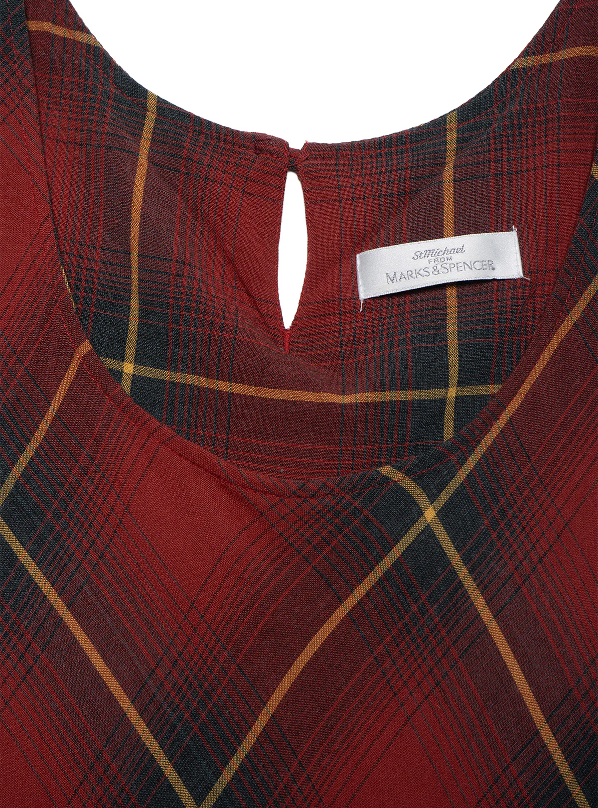 1926-marks-and-spencer-red-plaid-bias-dress-4.webp Marks and Spencer Red Plaid Bias Dress