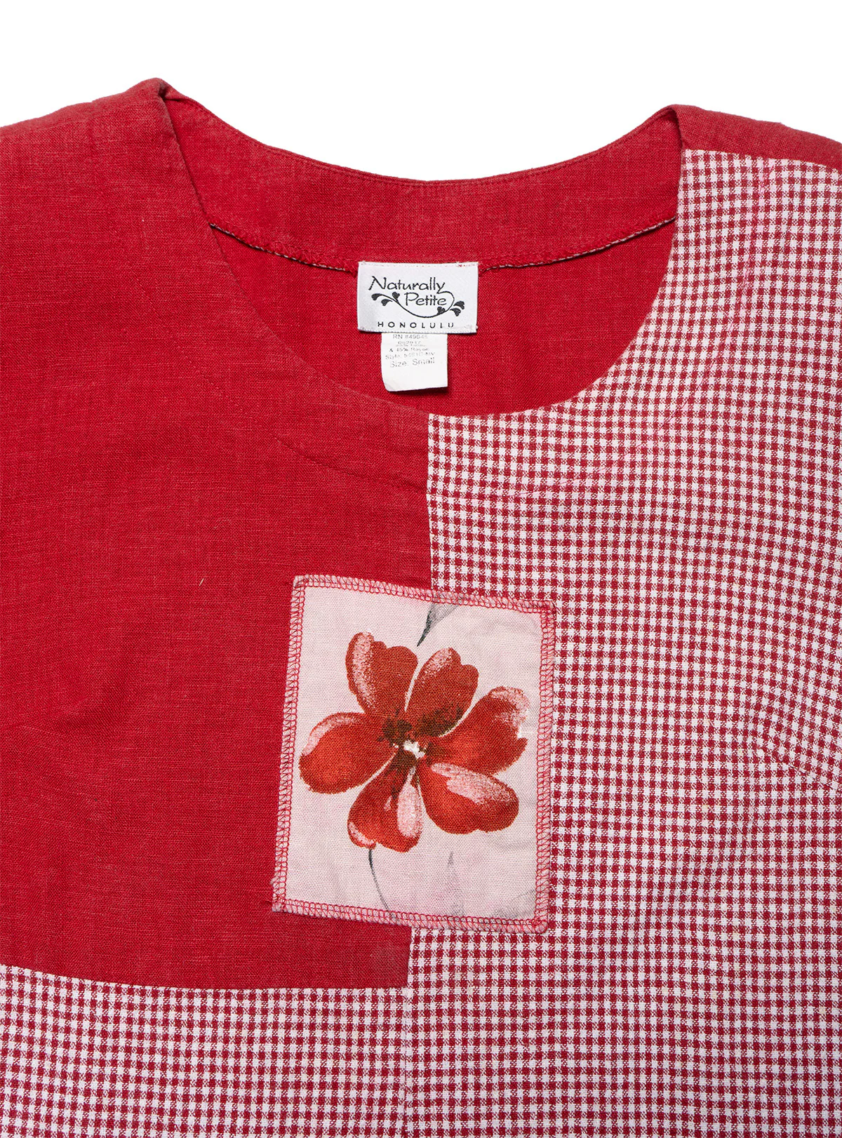 1930-vintage-naturally-petite-red-patchwork-dress-4.webp Vintage Naturally Petite Red Patchwork Dress