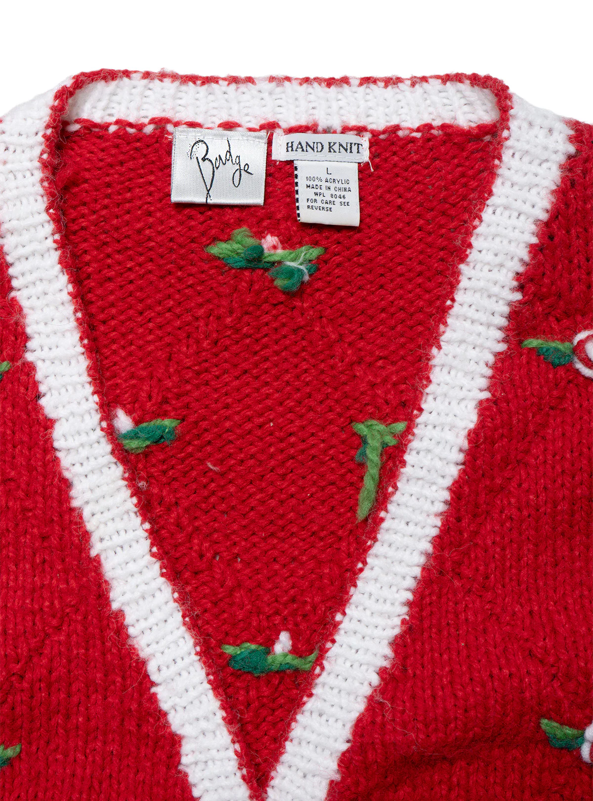 1936-vintage-badge-red-hand-knit-sweater-4.webp Vintage Badge Red Hand Knit Sweater