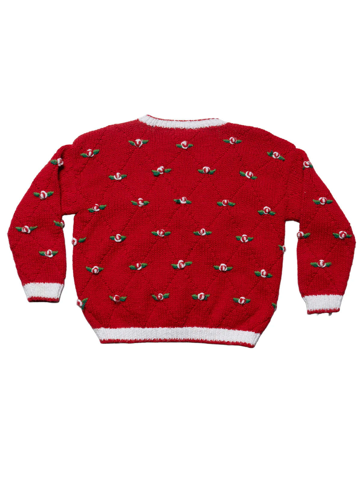 1936-vintage-badge-red-hand-knit-sweater-5.webp Vintage Badge Red Hand Knit Sweater