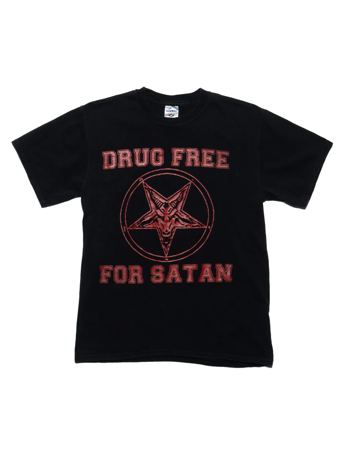 1972-vintage-drug-free-for-satan-tee-1.webp Vintage Drug Free For Satan Tee
