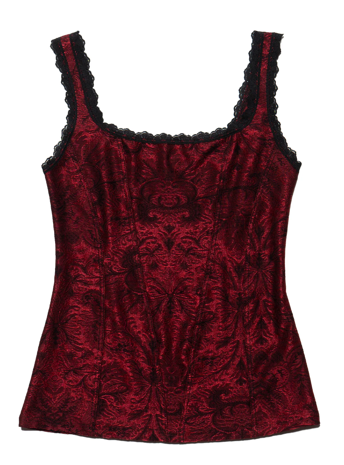 1989-vintage-cache-red-velvet-top-1.webp Vintage Caché Red Velvet Top