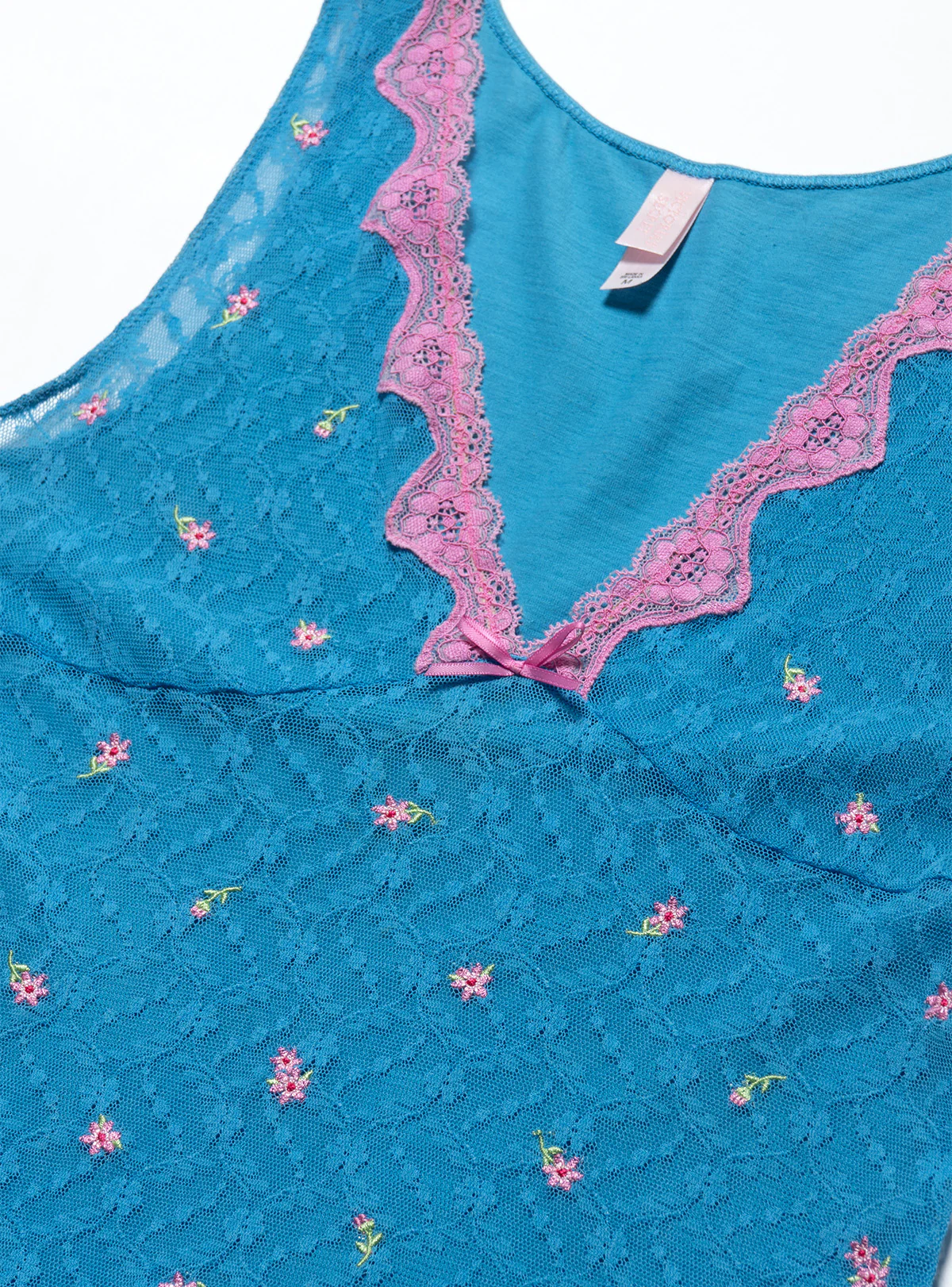 1991-vintage-victoria-s-secret-blue-and-pink-top-2.webp Vintage Victoria's Secret Blue and Pink Top