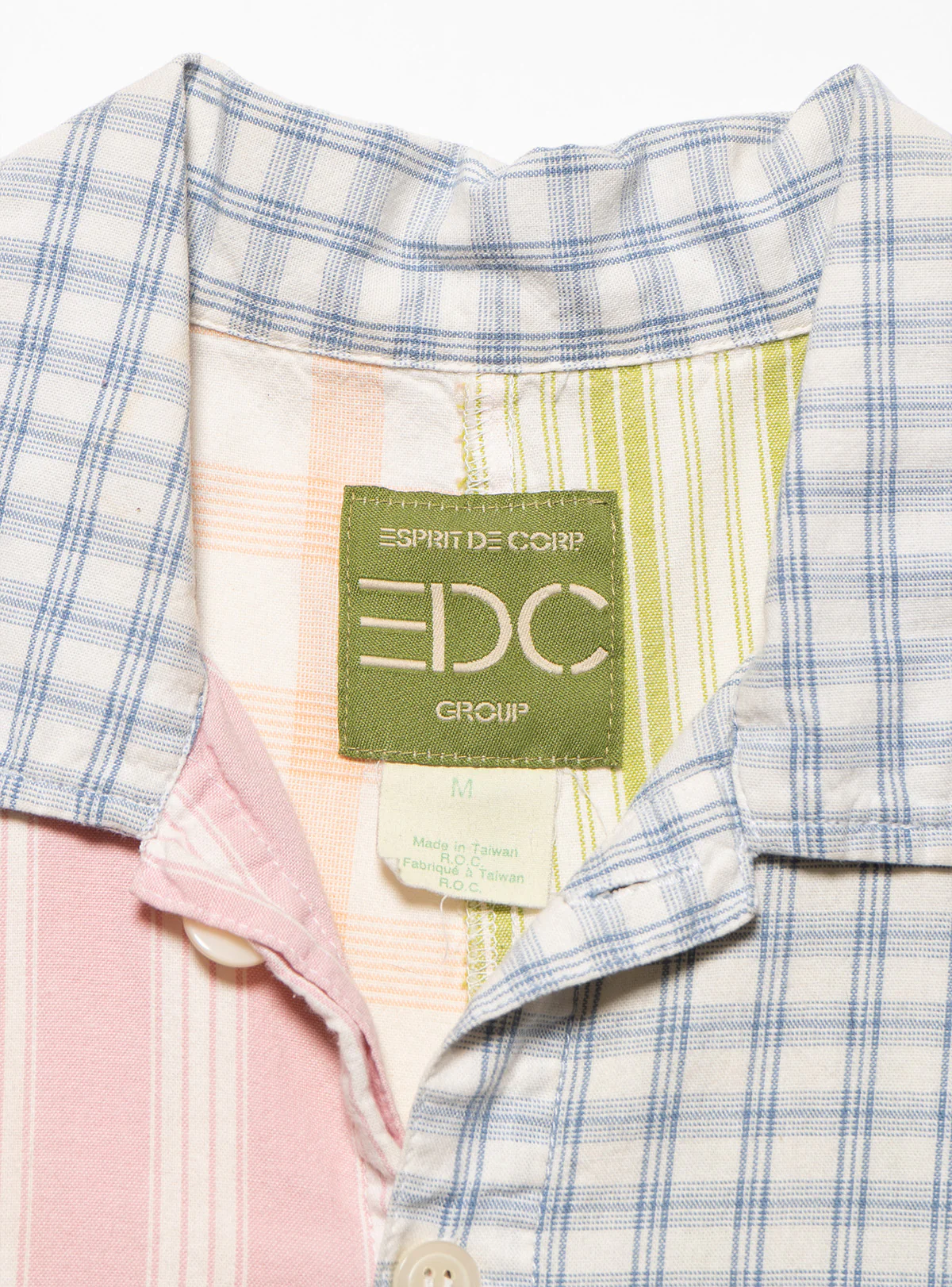 Vintage EDC by ESPRIT Colorblocked Shirt Tank Dress