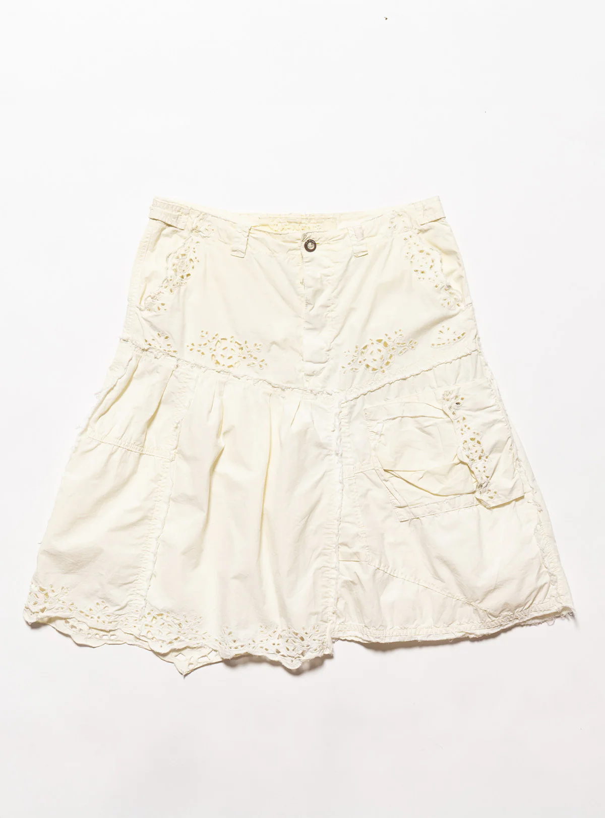 2011-vintage-da-nang-yellow-eyelet-skirt-1.webp Vintage DA-NANG Yellow Eyelet Skirt