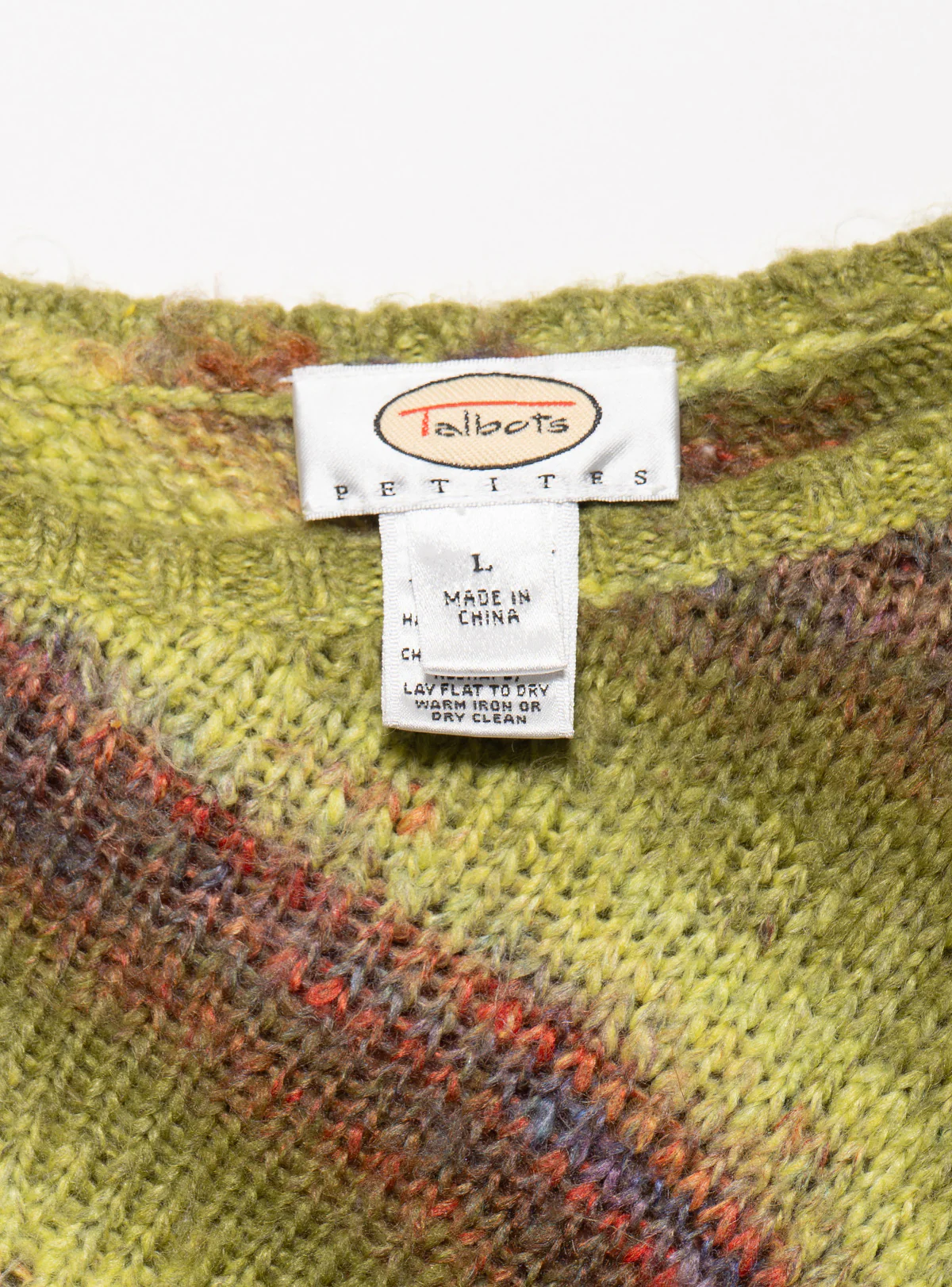 2025-vintage-talbots-petites-green-multi-colored-swirling-stripes-sweater-3.webp Vintage Talbots Petites Green Multi-colored Swirling Stripes Sweater