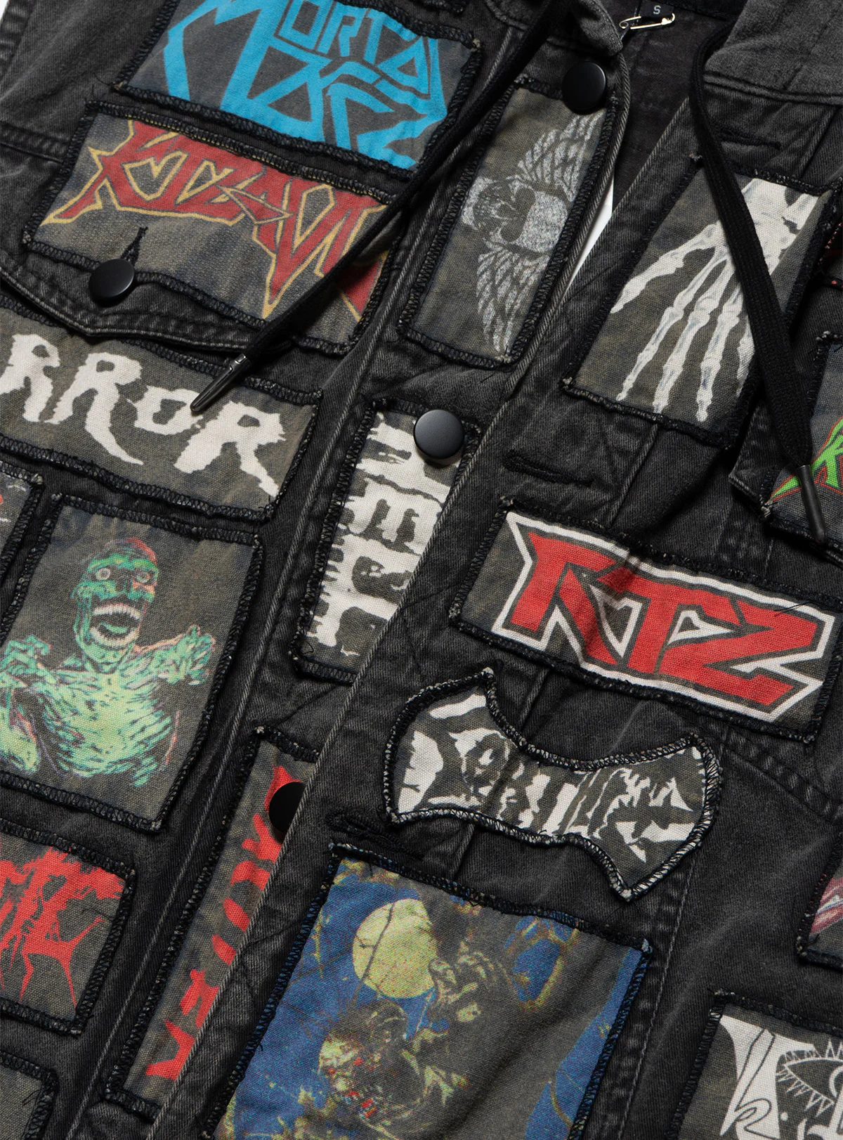 2081-vintage-ktz-crust-denim-vest-with-hood-2.webp Vintage KTZ Crust Denim Vest With Hood