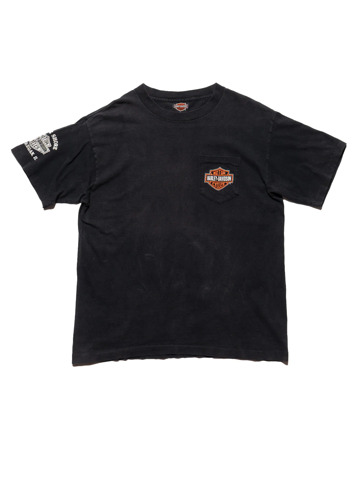 2084-vintage-harley-davidson-lake-shore-waukegan-il-tee-1.webp Vintage Harley Davidson Lake Shore Waukegan IL Tee